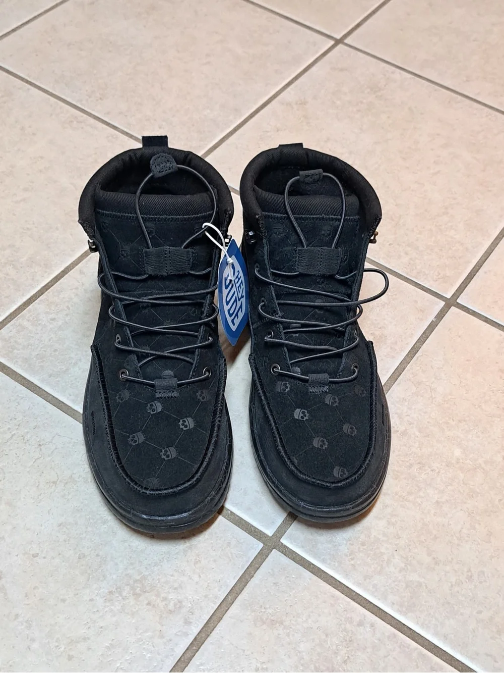 HEYDUDE x Jelly Roll Men's Bradley Suede Boot in Black/Black - Men's size 12